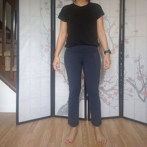 Lululemon Navy Leggings with Side Piping